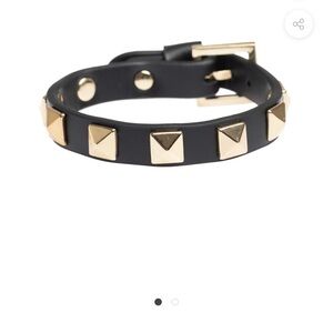 Rebecca Minkoff single row gold stud pyramid bracelet